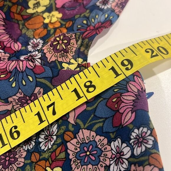ModCloth Leaving Love Notes Mini Shirtdress Retro Floral Pattern  Sz L NWT - Picture 8 of 10